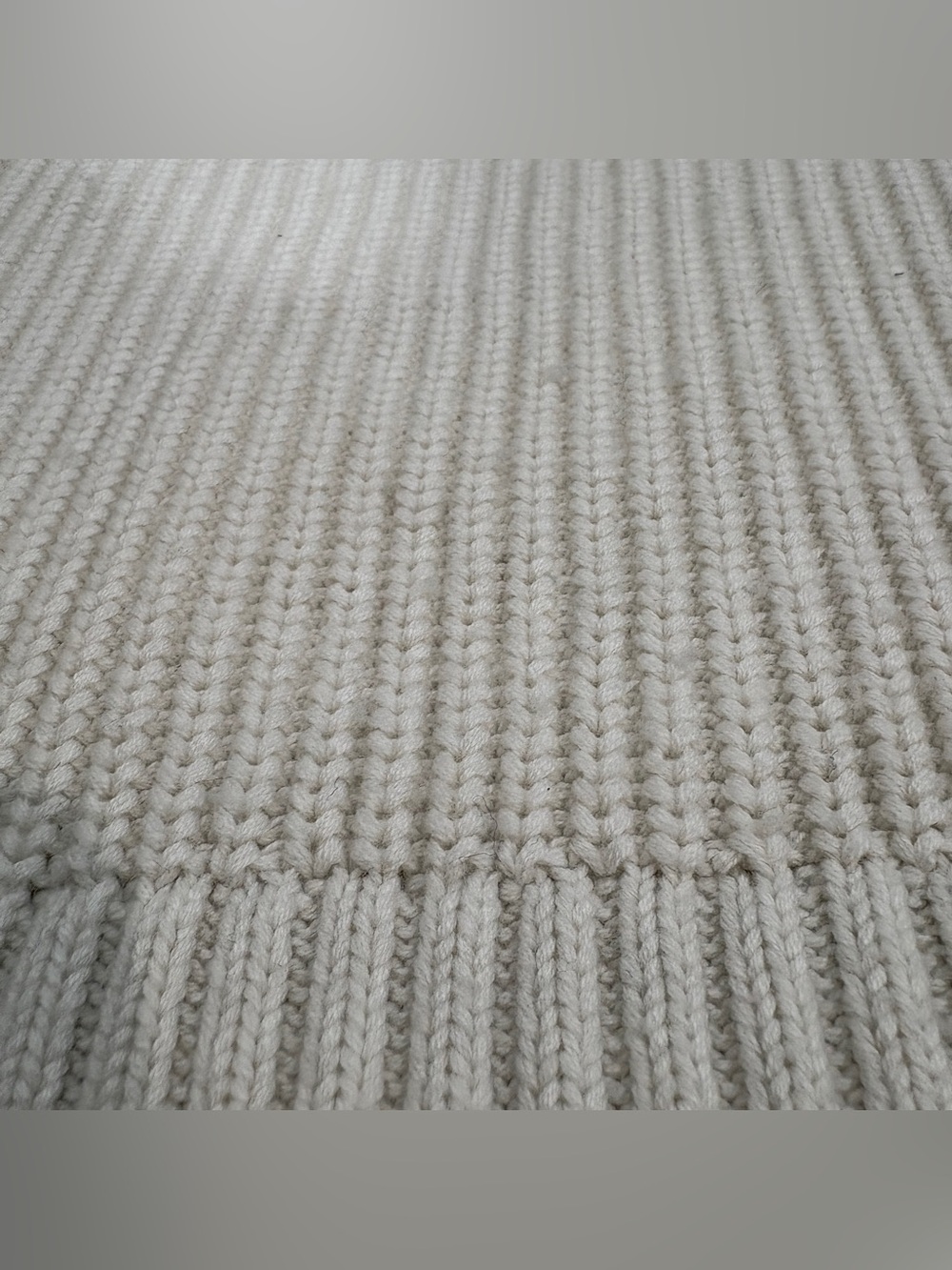& Other Stories Cotton Wool Blend Knit Crewneck Sweater Cream M - Picture 5 of 10